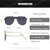 Europe And The United States Fashion Double Beam Large Frame Polygon Sunglasses Fashion Concave Shape Sunglasses Tide