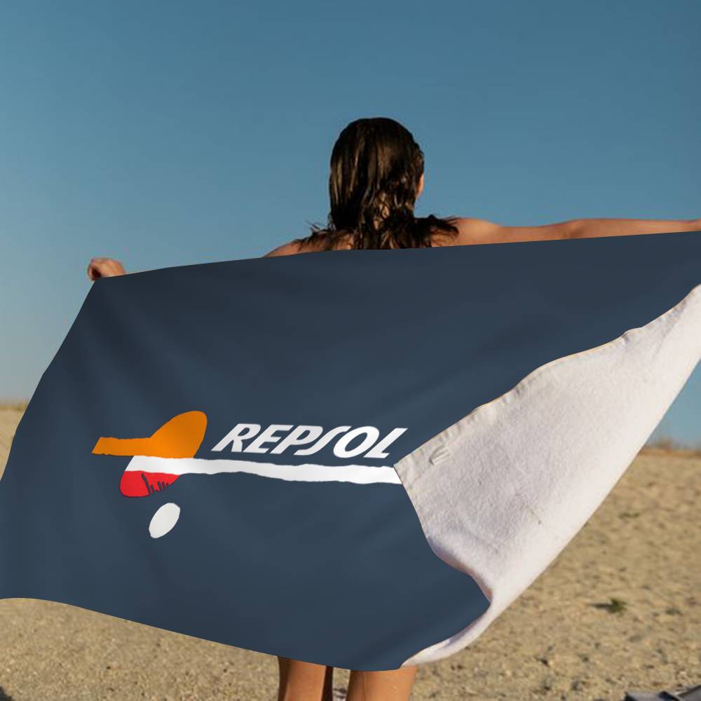R-Repsol Ретро Микрофибра С Принтом Пляжное Полотенце Для Альпинизма Йоги Пляжа Плавания Бега Впитывающее Мягкое Полотенце
