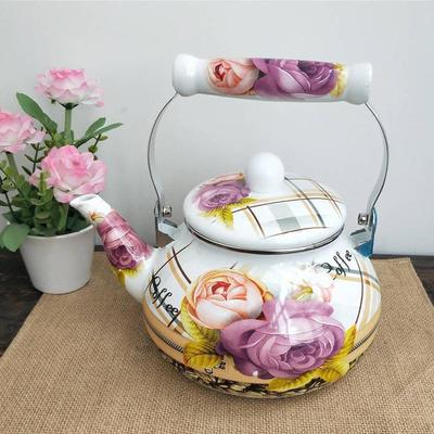 Эмалированный чайник 2,5 л Чайник Цветочный горшок Кофе для ресторана Домашняя кухня