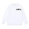Off-White 2026 Autumn and Winter New Incomplete Letter Printed Pattern Men's and Women's Round Neck Hoodie
