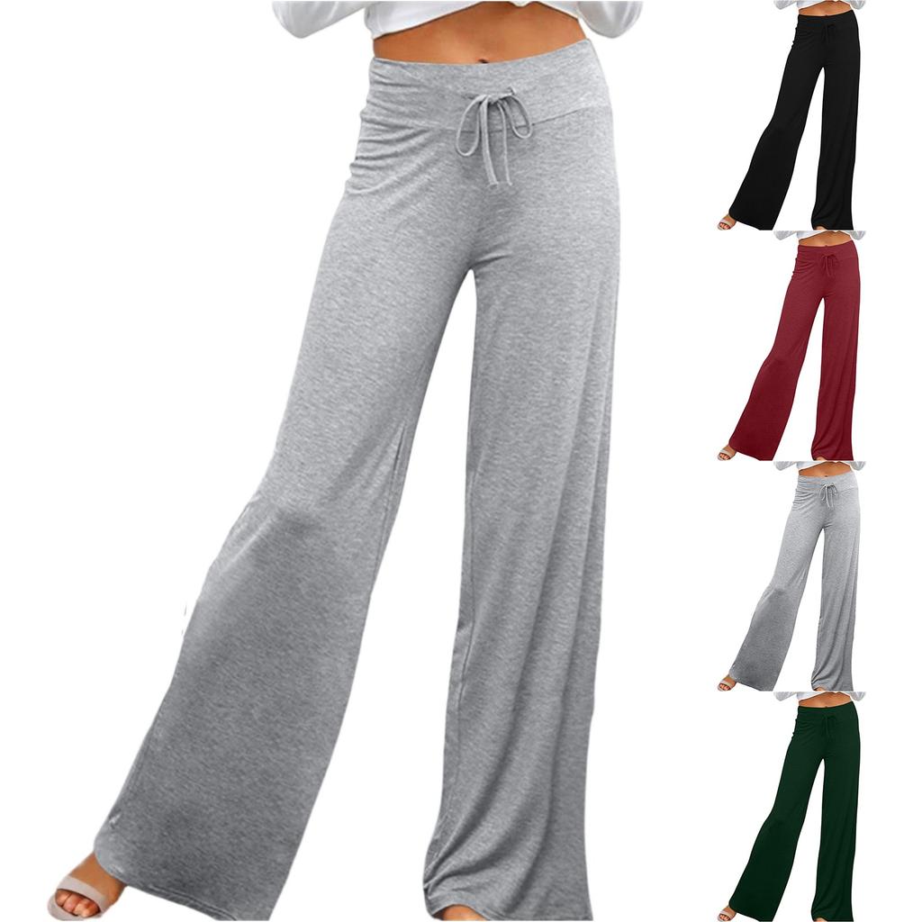 Women's Wide-leg Yoga Pants With High-waisted Sports Trousers