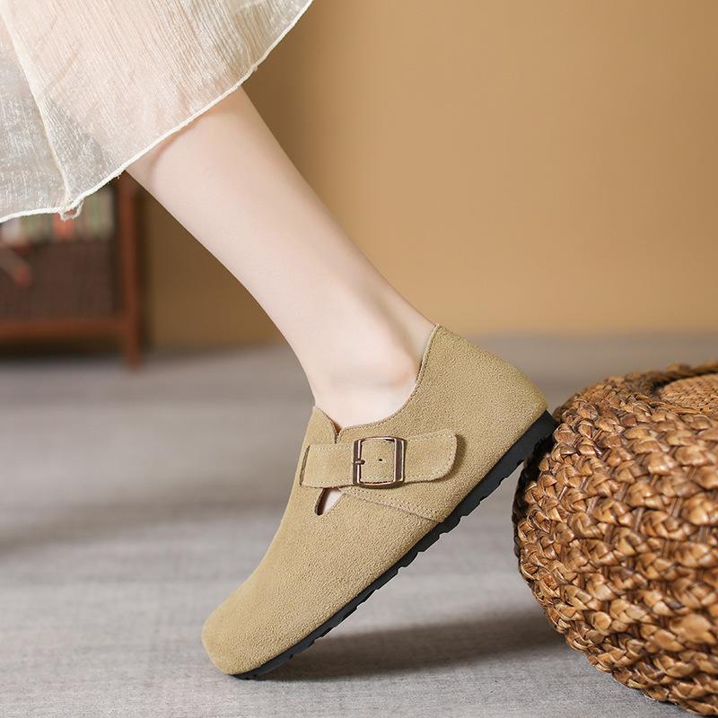 Sanxi такой же все включено мягкая кожа ленивая французская ретро сумка голова мягкая подошва половина тапочки один педаль туфли с большой головой обувь Boken женская