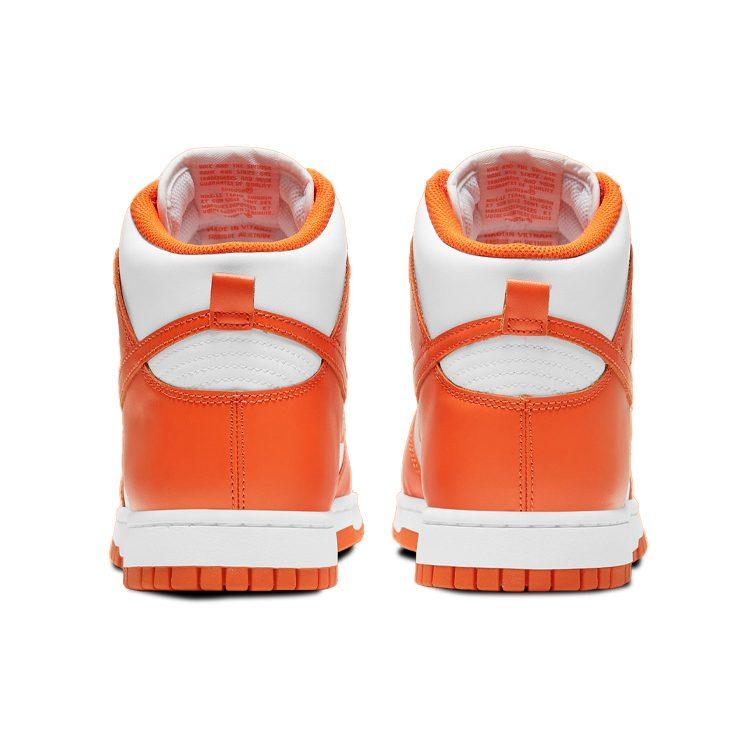Nike Dunk Retro 'Orange Blaze' Кожаные Высокие Кеды для Скейтбординга Мужские Бело-Оранжевые Издание 2021 DD1399-101