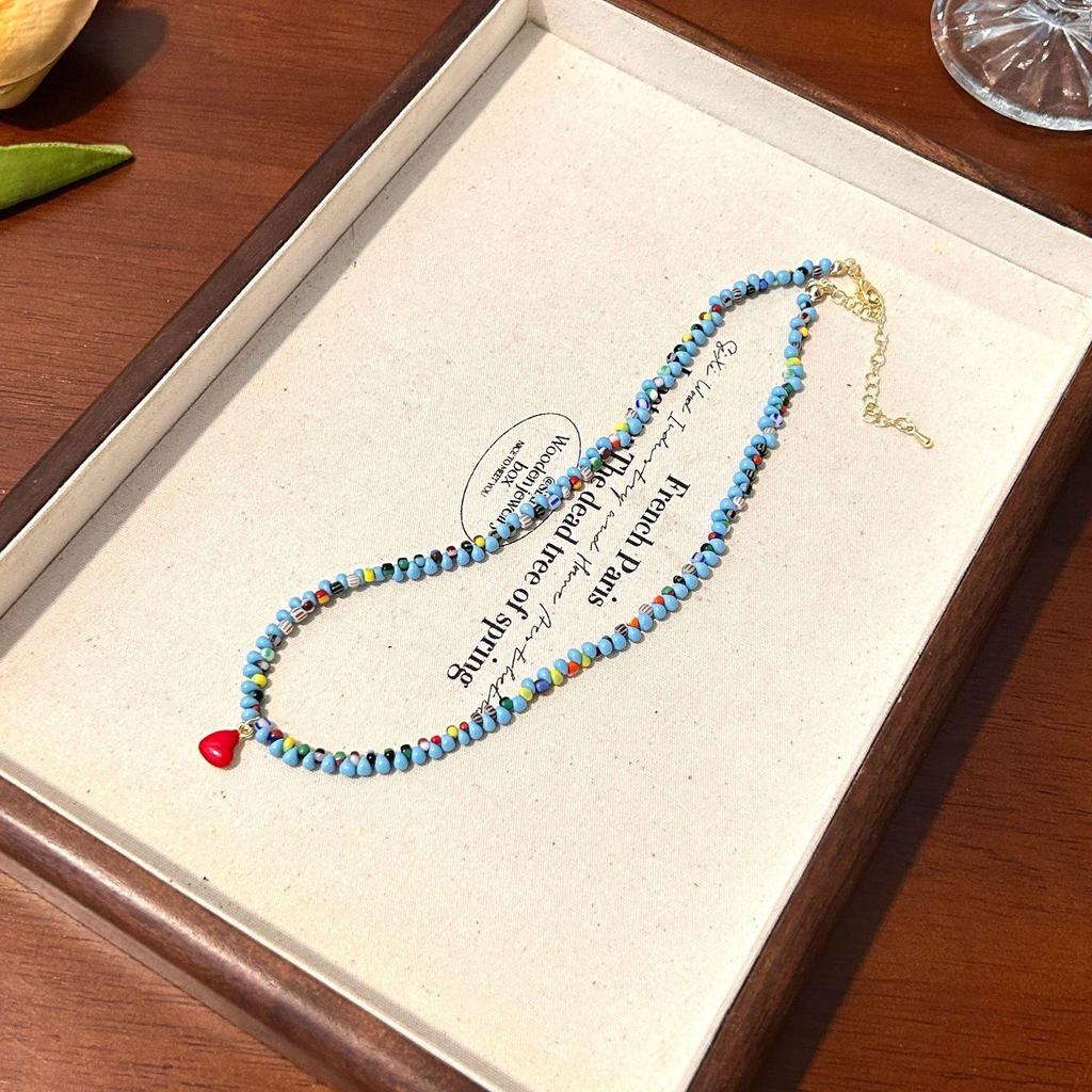 Ожерелье из натурального камня с бусинами для женщин - Роскошный чокер-цепочка на ключицу 2025