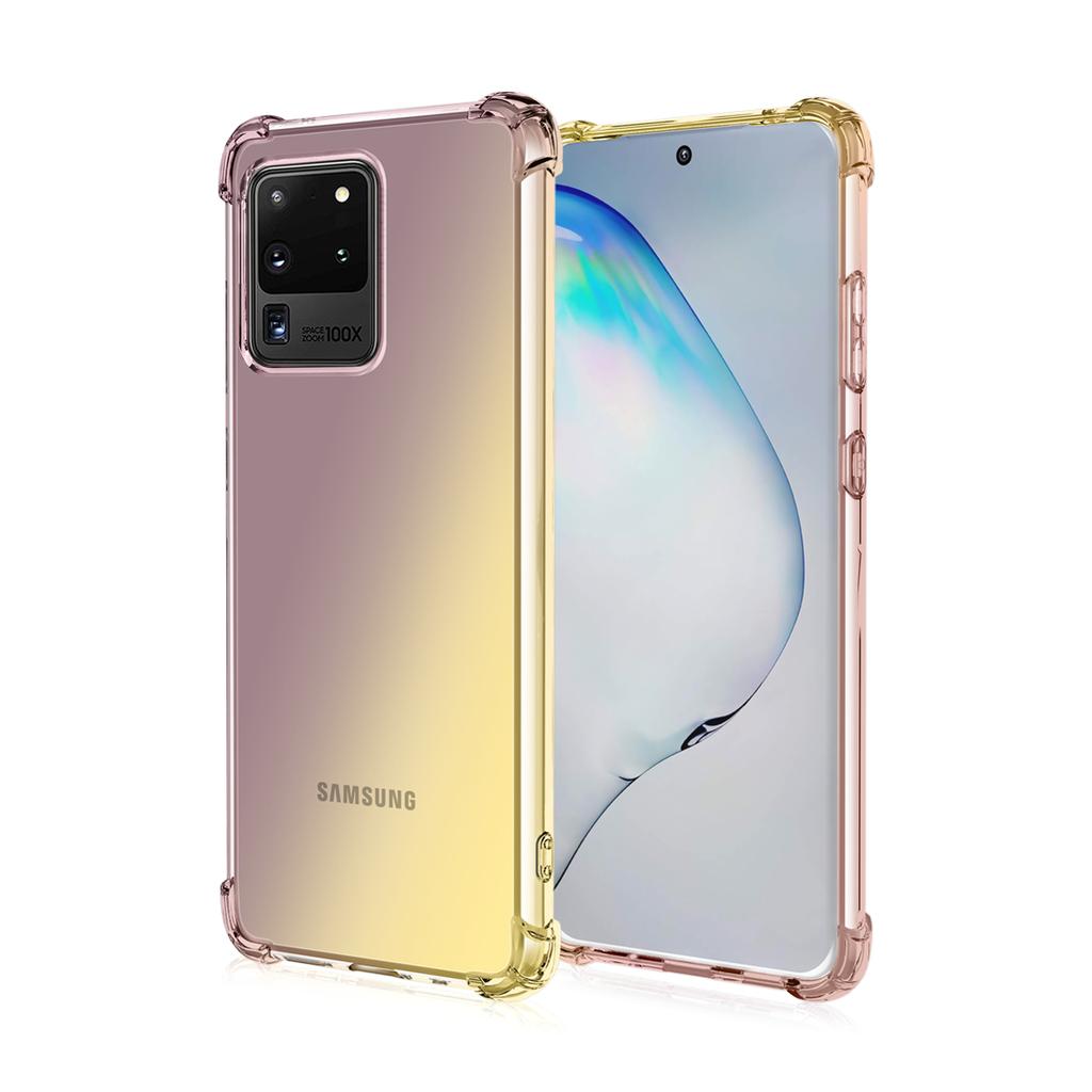 Прозрачный милый чехол для телефона с градиентом, тонкий, против царапин, гибкий чехол из ТПУ, противоударный защитный чехол для Samsung Galaxy S10 5G S20 FE S21 Ultra S21 +