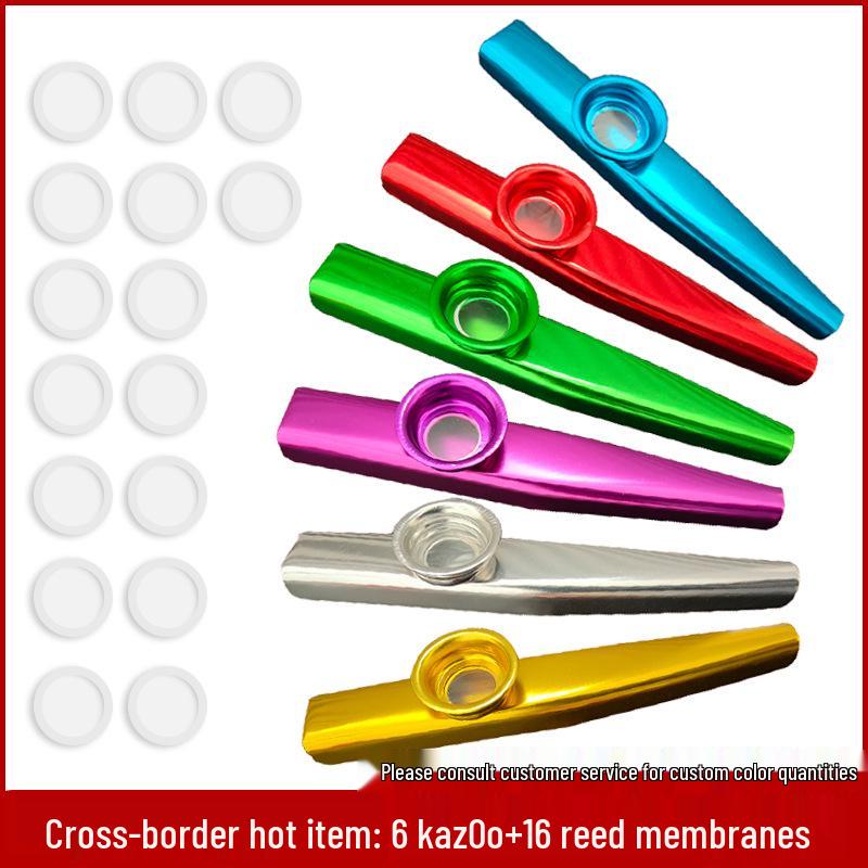 Металлическое казу Трансграничный музыкальный инструмент Подарок Труба Саксофон Диафрагма