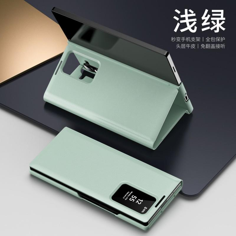 Case Galaxy Z Fold8 Fold7 Fold6 Fold5 Fold4 Fold3 Smart Window Leather Cover With Card Slot Stand Magnetic