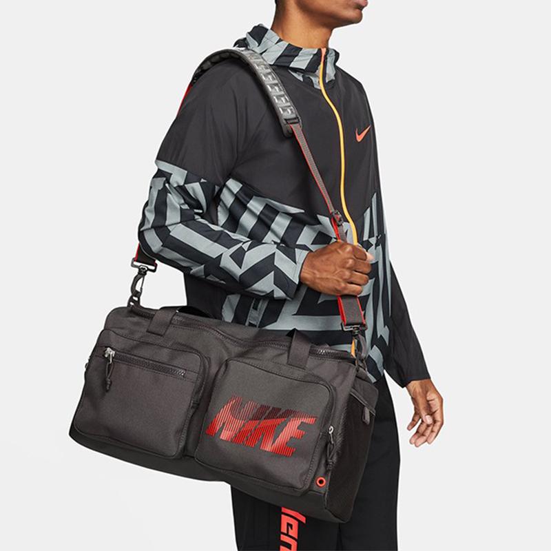 Nike Тканевая дорожная сумка, спортивная сумка, портативная сумка через плечо, сумка на плечо, обычная, унисекс, серая, повседневная, DB1147-254