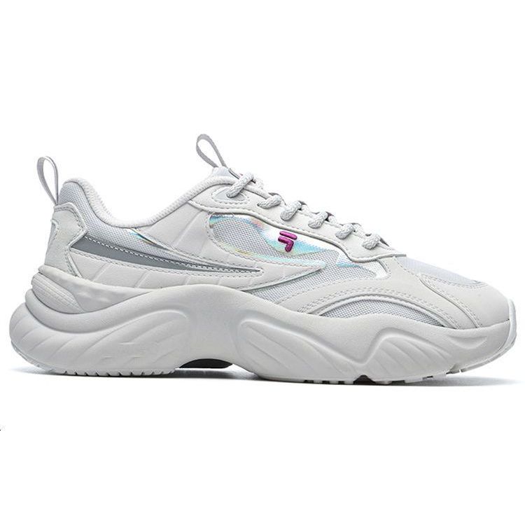 Fila Fusion Кеды Conch Синтетическая кожа Ткань ТПУ Модные Спортивные Низкие Повседневная обувь Женские кроссовки Серый Серебристый T12W217303FNS