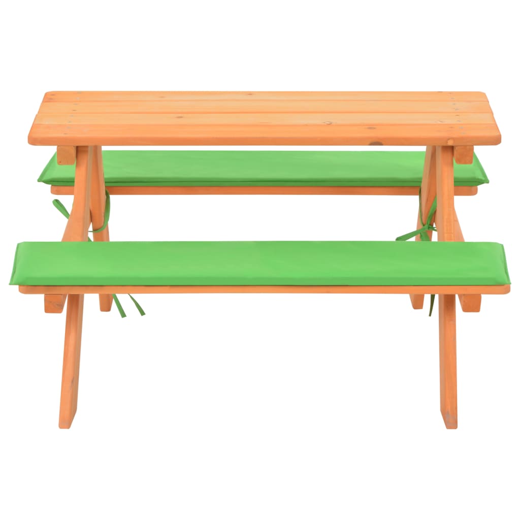 Kids Picnic Table with Benches 89*79*50 cm Solid Pine Wood