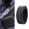 Men's PU Leather Belt Without Buckle for Automatic Buckle Waistband Perfect Fit Black Waist Ornament Waist Cincher