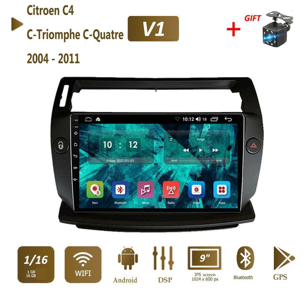 Для Citroen C4 C-Triomphe C-Quatre 2004-2011 2 din Carplay автомобильный радиоприемник мультимедийный видеоплеер Android 2din WIFI GPS DSP 2 + 32 ГБ