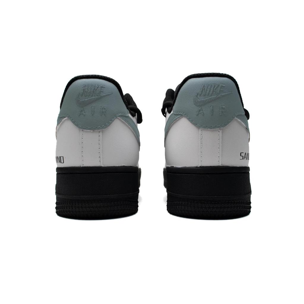 Nike Air Force 1 Maris Sal Slip Resistant Low top Skateboard Shoes Unisex Black White Blue CW2288-001(Team98-)