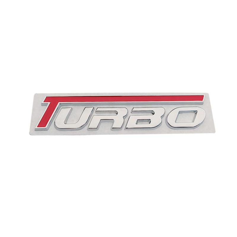3D Metal Sticker TURBO Badge Emblem Sticker For BMW Mercedes Volkswagen Chevrolet Peugeot Kia Ford Honda Toyota Car Accessories RL2