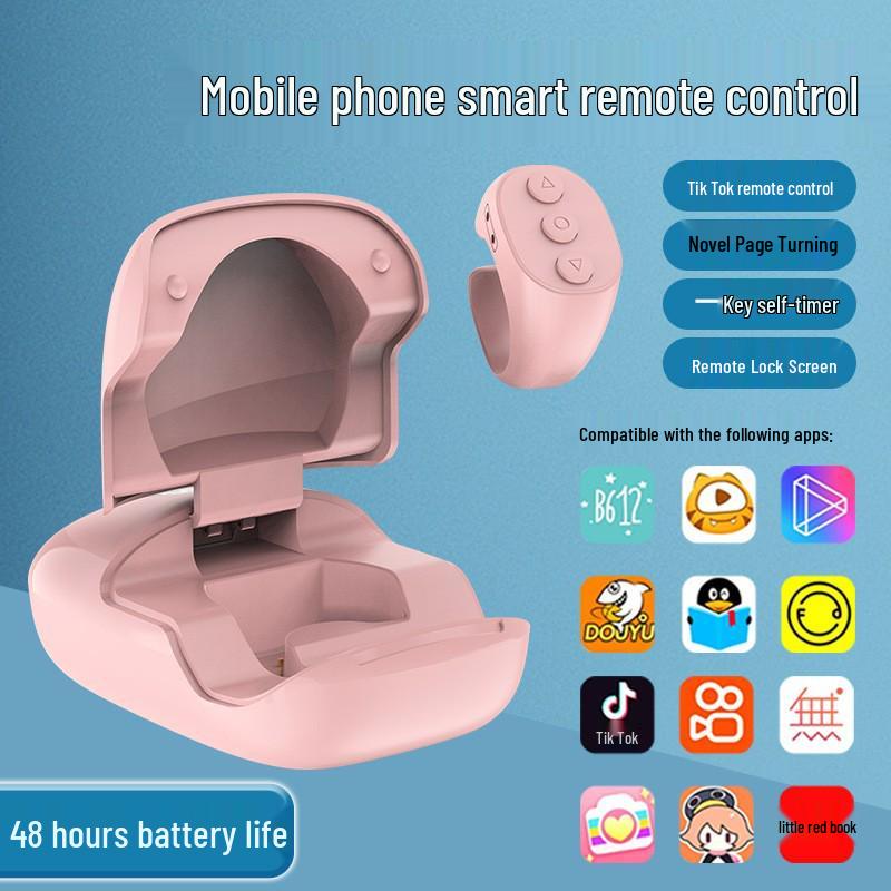 Bluetooth Кольцо-пульт дистанционного управления с зарядным кейсом: Камера и контроллер для селфи в TikTok