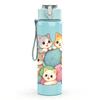 1PC Multi Breed Cat Toy Pattern 750ml Color Plastic Sports Water Bottle Leakproof Flip Straw Lid Suitable for Sports Office Home Use