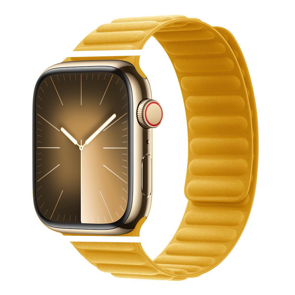 Apple Watch Fine Woven Twill Leather Magnetic Band for Series 5-9 & SE