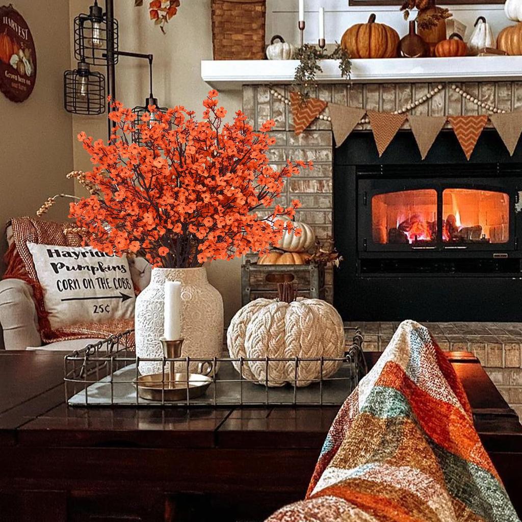 5 шт. Искусственные цветы Осень Искусственные растения Домашний Свадебный Центральный элемент Стол День Благодарения Вечеринка Осенние Украшения для комнаты