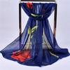 New Fashion Print Design Women Silk Scarf Shawl Elegant Headscarf Convinient Bandage Hijabs Chiffon Muslim Wrap Scarves