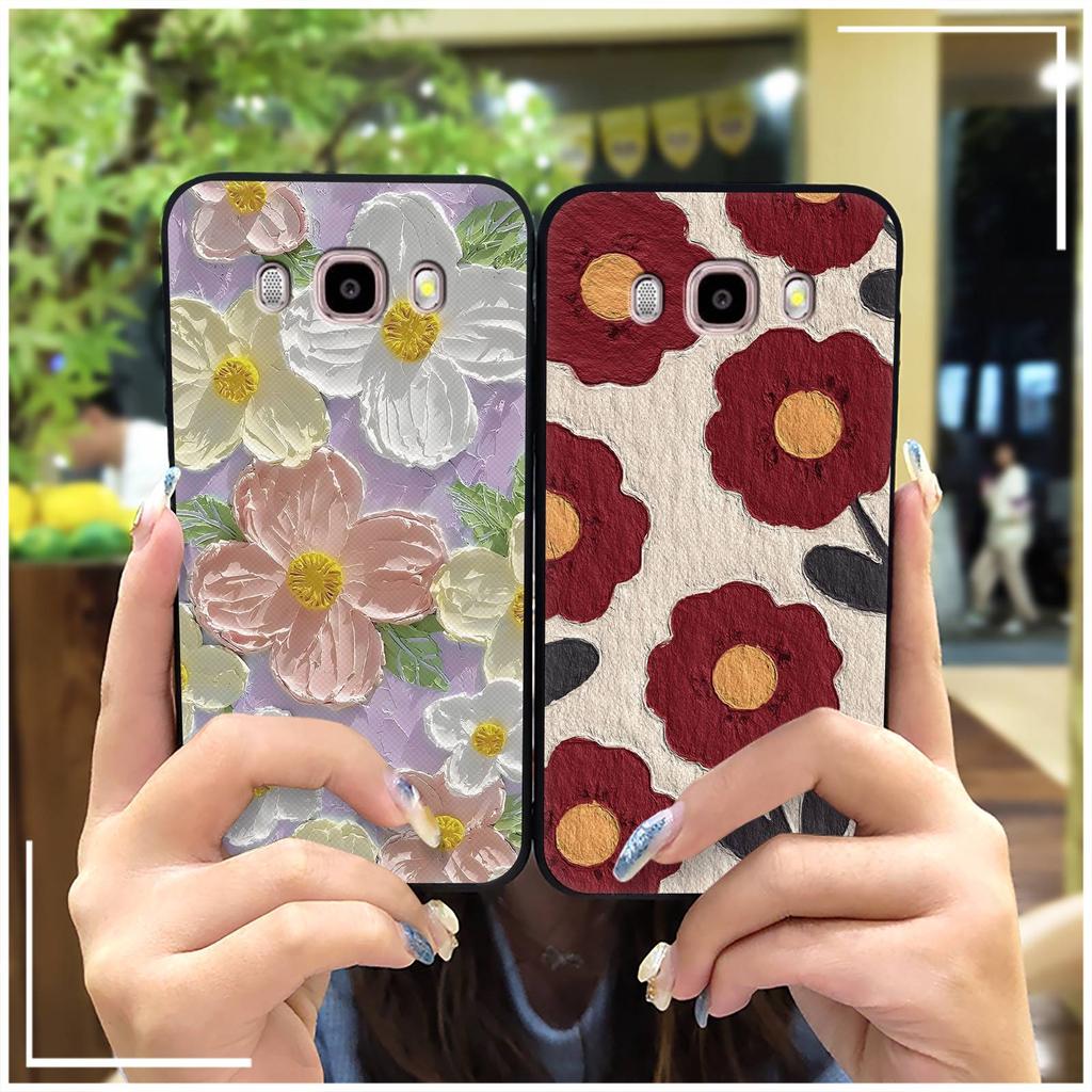 Flower Dirt-resistant Phone Case For Samsung Galaxy J510/J5 2016/J5108 TPU Back Cover Shockproof Cute Fashion Design