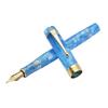 Jinhao 100 Sky Blue Purple Celluloid Fountain Pen Extra Fine Nib Converter Metal Pen Case