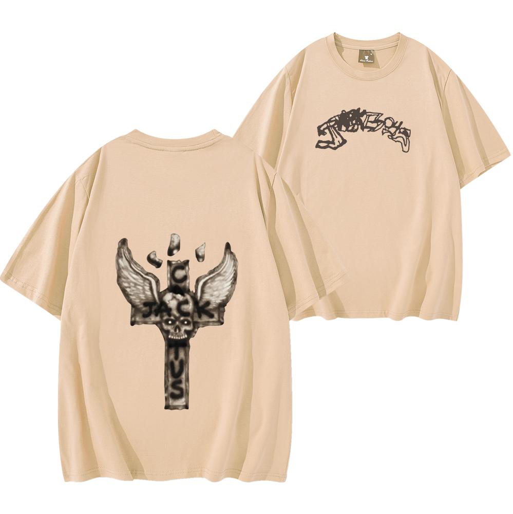Футболка Travis Jackboys 2 Astroworld Rap Tee Streetwear Графическая футболка Hip Hop Концертная футболка Унисекс в винтажном стиле Rap Мерч