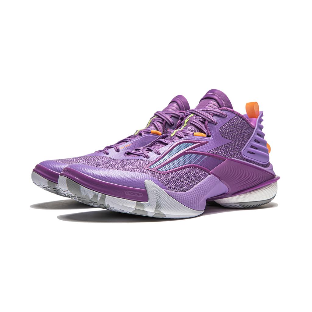 Кроссовки для баскетбола Li Ning Air Strike 10, удобные, модные, дышащие, с поддержкой и отскоком, среднего размера, мужские, кроссовки Misty-Purple ABAU017-1