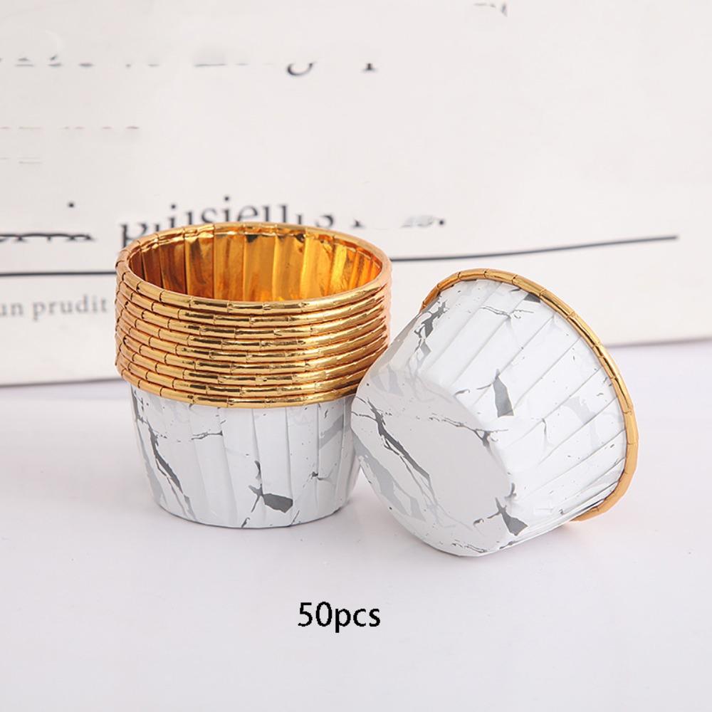 50 шт. Кухонные принадлежности для выпечки Фольгированные формочки для кексов Обертка для торта Форма для выпечки