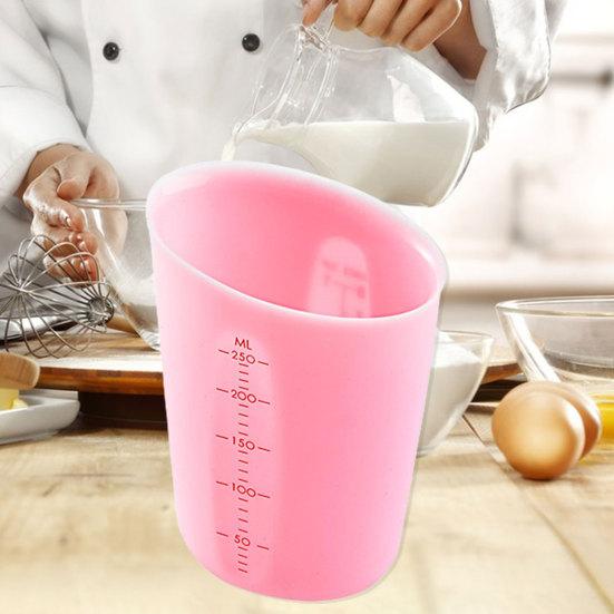 Силиконовая мерная кружка, удобный скошенный край, легкая очистка, хлебопекарный инструмент без бисфенола А