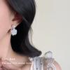 Light Luxury Heavy-Duty Shiny Floral Earrings: Artistic Retro Style Stud Earrings with High-End Feel for Brides