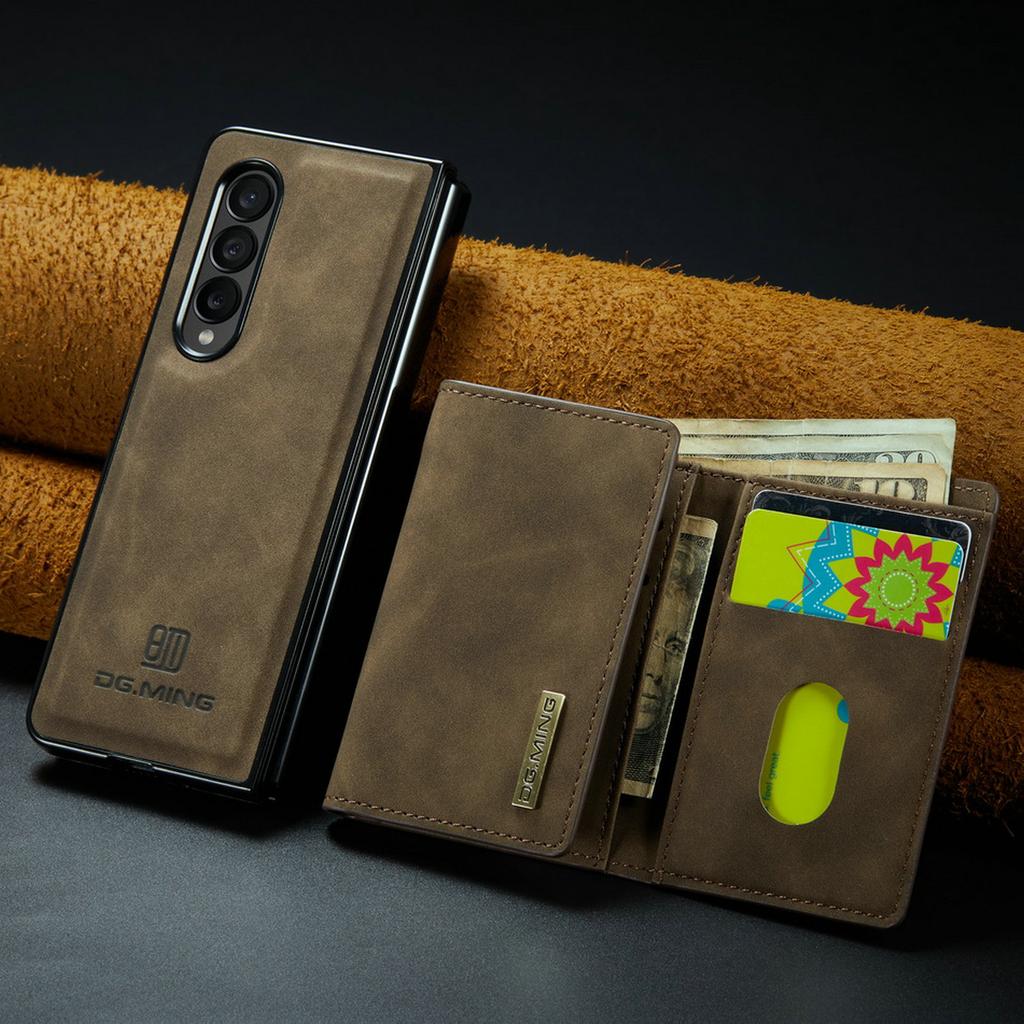 Защита от падения матовый кожаный чехол-кошелек для Samsung Galaxy Z Fold 4 5G Fold4 Fold3 Fold 3 защитные чехлы от пыли