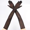 55СМ Сексуальные Кружевные Тонкие Полые Прозрачные Длинные Перчатки Дышащая Сетка Женские Мужские Сценические Выступления Вечеринка Косплей Эластичность