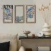 Kids Room Ocean Decor Decorative Fish Sign, Wooden Hollow Themed Wall Art, with Adhesive Modern Resort Tape No Drill for Living Bedroom Bathroom