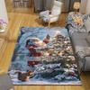 1Pc Christmas Plaid Snowflakes Rug Office Carpet Indoor Outdoor Doormat Nonslip Soft And Comfortable Living Room Christmas Halloween Gift D91832