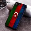 Krajews Чехол для телефона с флагом Азербайджана Для iPhone 17 Air 16 15 14 11 12 13 Pro MAX Plus защитный корпус
