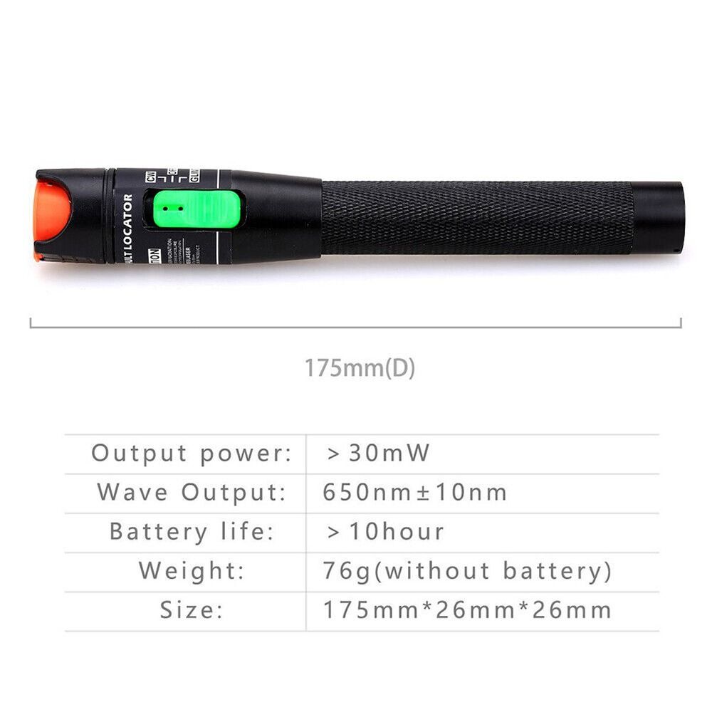 Stable Light Source 2.5mm Connector Mini 1/10/20/30/50mW Fiber Optical Cable Tester Meter Visual Fault Locator Red Light Pen