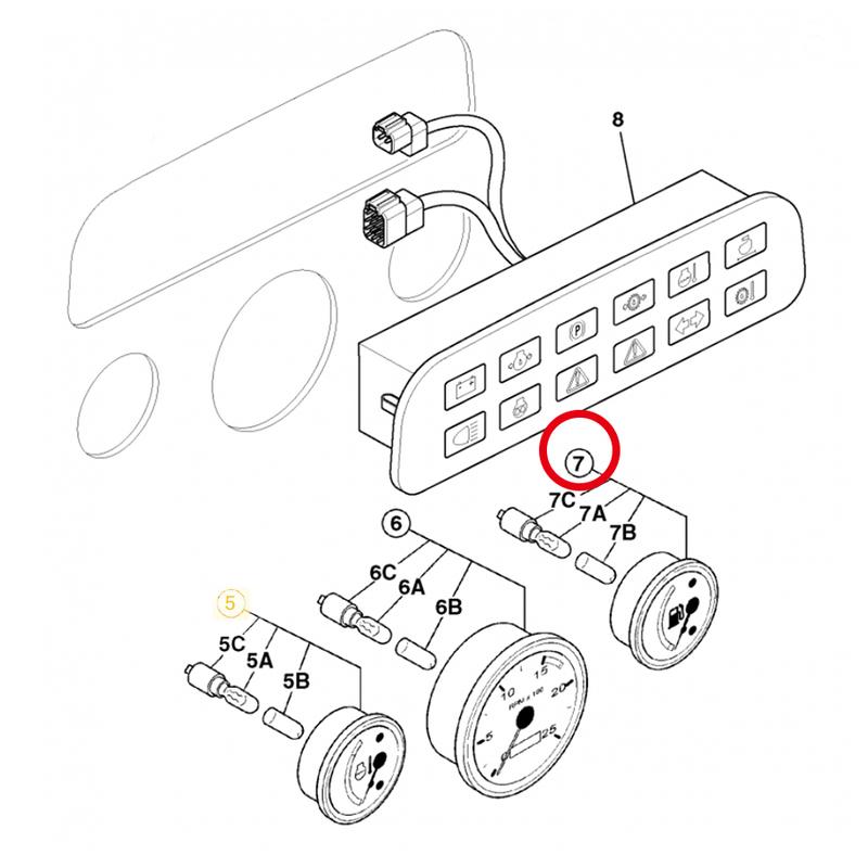 52mm Backhoe loader accessory fuel Level sensor 704/50098 Fuel Level Gauge for JCB Backhoe Loader 3cx 4cx