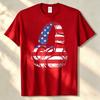 Vintage Patriotic Us Flag Headphones Graphic T Shirt Music Lover Streetwear Casual Unisex Cotton Tee Short Sleeve Summer Tops