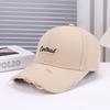 Fashion European and American hole decoration soft top breathable comfortable baseball cap outdoor sports letter embroidery sun hat