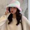 Outdoor Sunscreen Cap Faux Fur Bucket Hat Women Fisherman Hat Korean Style Cap Autumn Winter Hat