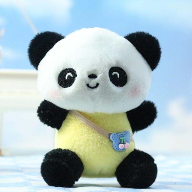 Soft And Cuddly Cartoon Panda Plush Toy Keychain Creative Bag Accessory For Kids