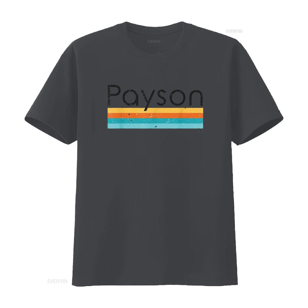 Vintage Payson AZ Retro Design T Shirt vintage Washed Stretched designer clothes Comfortable homme fashion Versatile Unisex