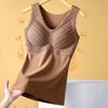Терможилет V-образный без рукавов с нагрудной вставкой нижнее белье жилет бесшовный бархатная подкладка осень зима теплый