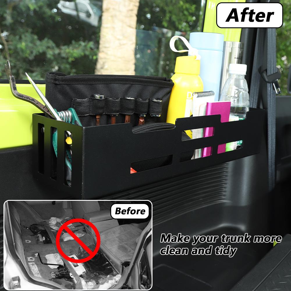 Trunk Side Storage Box Bracket Back Trunk Multifunctional Metal Organizer Box Suzuki Jimny 2019- 2023 Car Accessories