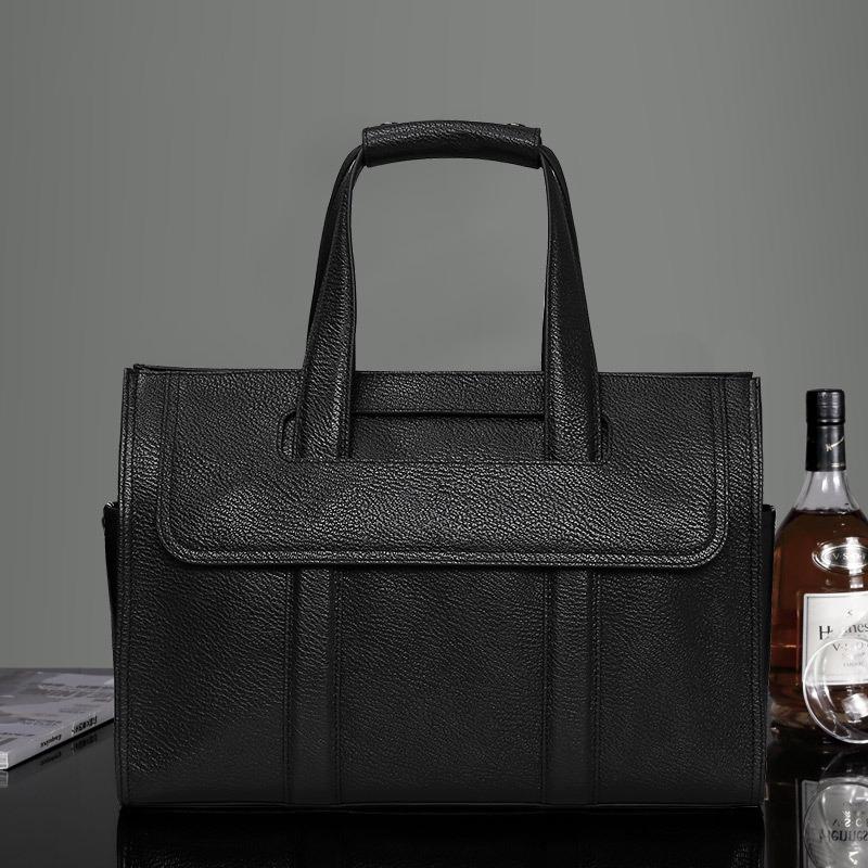 Мужская сумка из натуральной кожи, сумка для компьютера, деловой портфель большой емкости, сумка через плечо