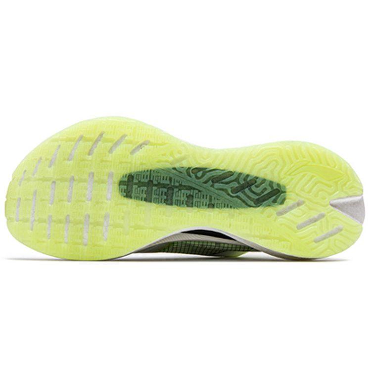 Li Ning Shadow Essential Ткань Амортизация Нескользящие Износостойкие Низкие Кроссовки для Бега Мужские Бело-Зеленые ARHQ247-3