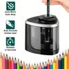 Electric Pencil Sharpener with Automatic Stop Function Electric Pencil Sharpener, Stationery for Primary School Students, Semi-automatic Pencil Planer