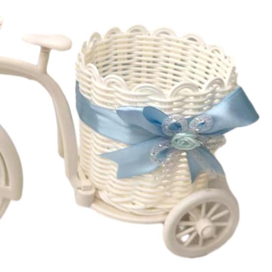 Маленькая ротанговая корзина для цветов, трехколесный велосипед, подставка для цветов, плетеная корзина для хранения