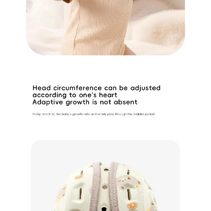 Baby Helmet Hat Lightweight Anti Collision Anti Fall Crawling Walking Protector Adjustable Head Protector Hats for Infant Kids