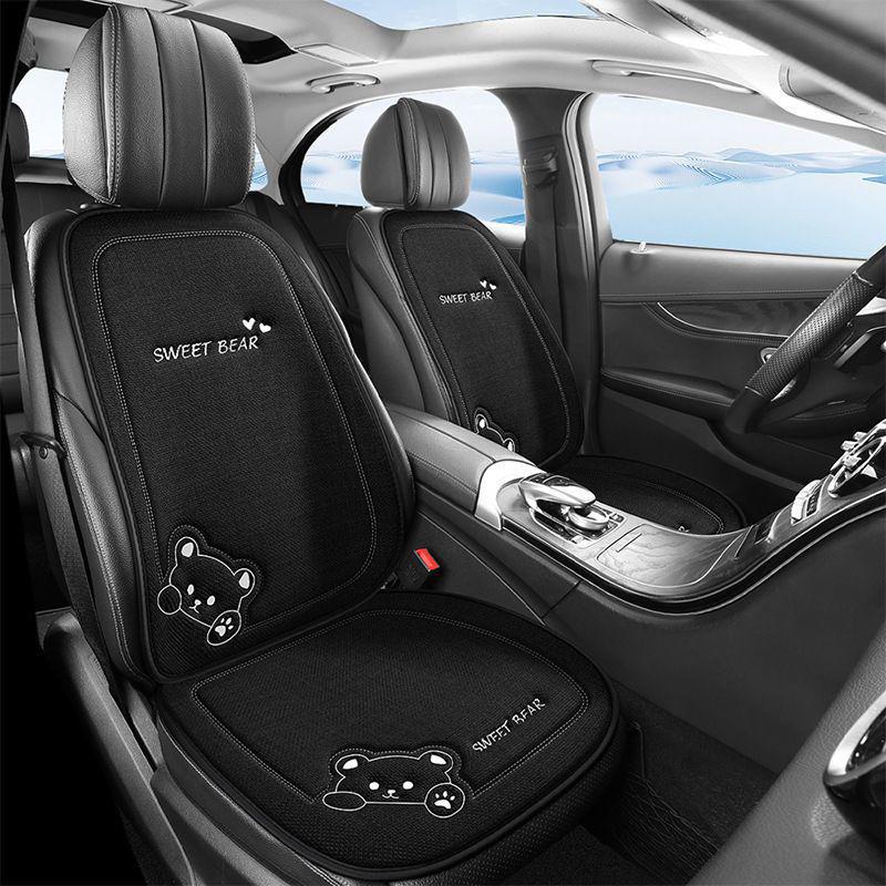 1Pcs Breathable Cartoon Bear Car Seat Cover Non-Slip Cushion for Women's Protection